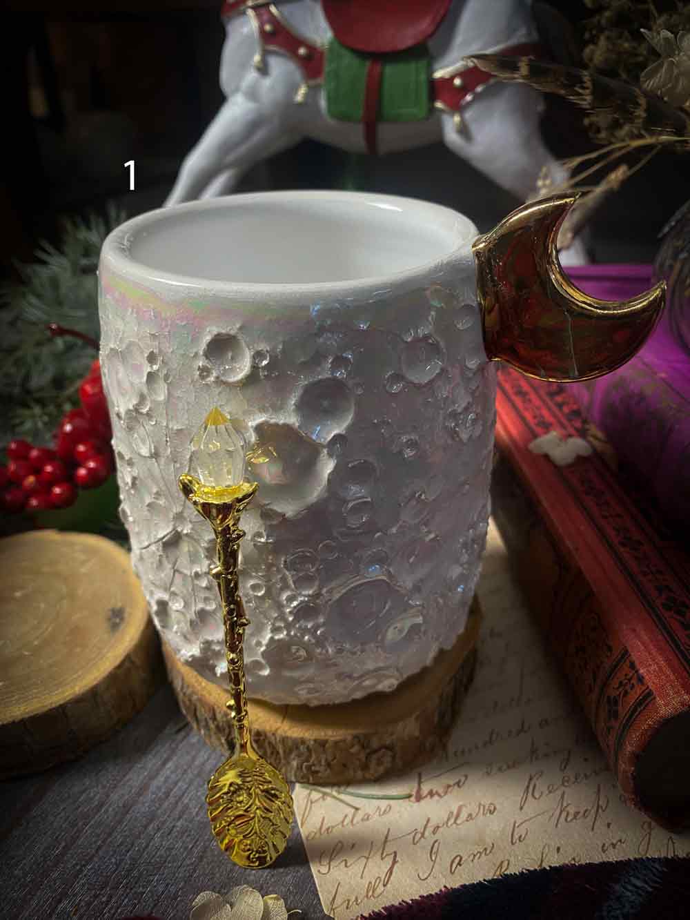 Moonlight Gold | Tazza Lunare in Ceramica